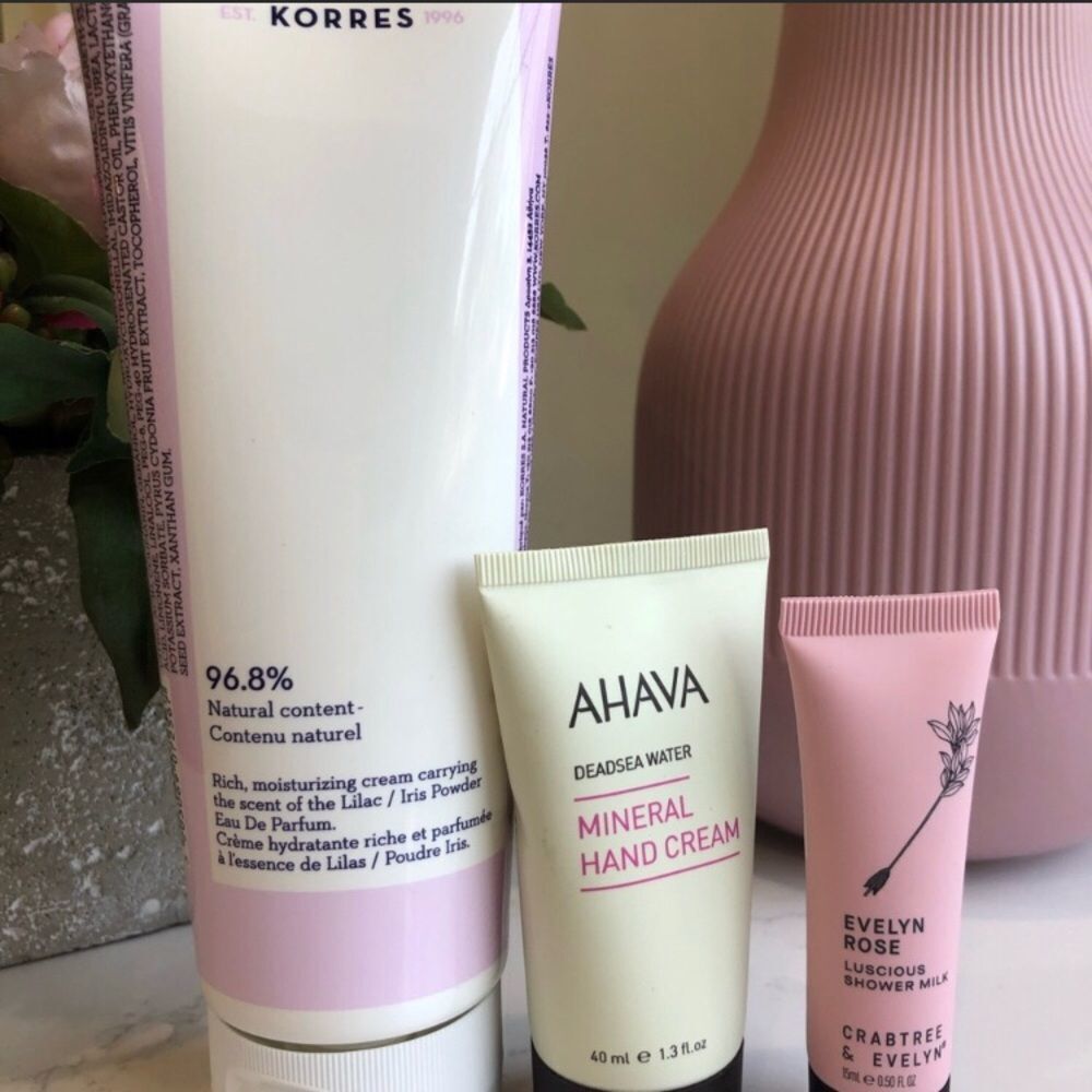 Hand and body lotion bundle 🆕 KORRES Moisturizing Cream, AHAVA hand cream, Milk